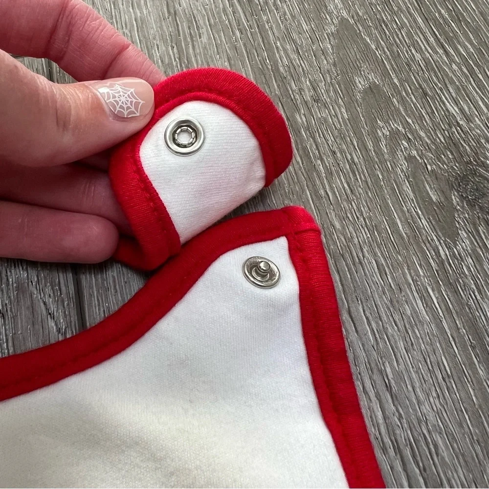 CARTERS MY FIRST CHRISTMAS WATER RESISTANT SNAP BIB ONE SIZE